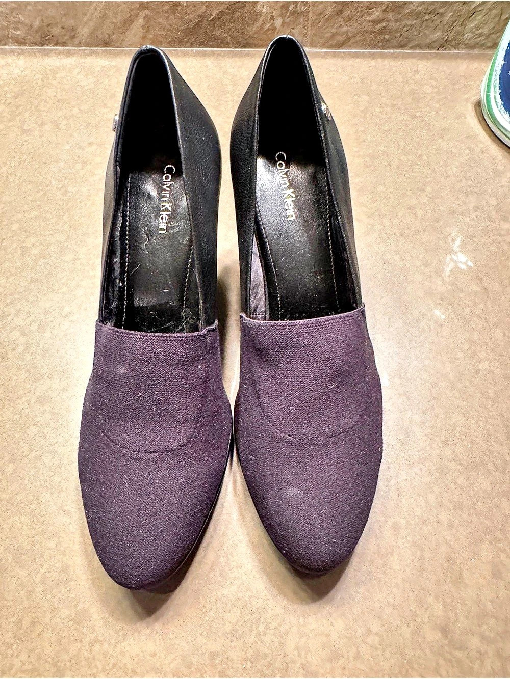 Calvin Klein Women's Heels in Purple & Black